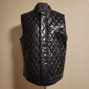NWT Stone Falcon Black Quilted Vest Size Large